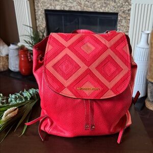 Michael Kors Riley Backpack Pebble Leather Dark Sangria 12" -Retails for $498